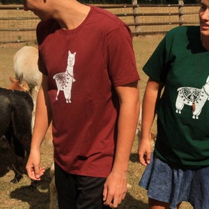 Alpaka T-Shirt / Alpaca shirt FAIRTRADE HANDPRINTED UNISEX Bild 7