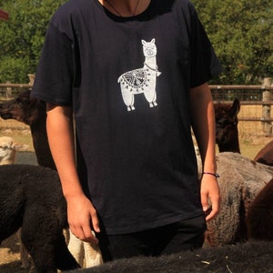 Alpaka T-Shirt / Alpaca shirt FAIRTRADE HANDPRINTED UNISEX Bild 10