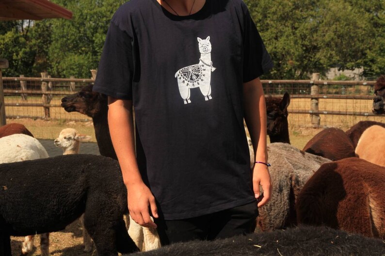 Alpaka T-Shirt / Alpaca shirt FAIRTRADE HANDPRINTED UNISEX Bild 10