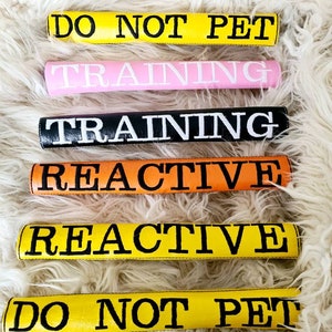 Leatherette Dog Leash Sleeve for all none retractable Dog leads, custom made for training, and dog warnings