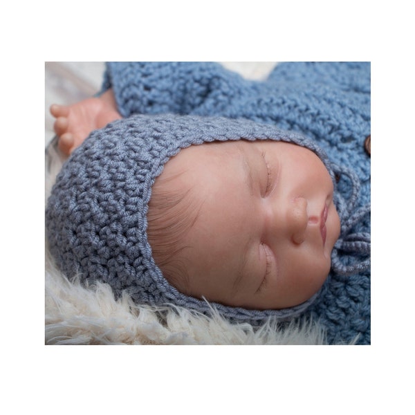 Newborn baby DK bonnet crochet pattern 002 **PDF Download** **Pattern ONLY**