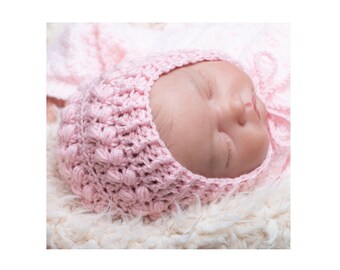 Newborn baby DK bonnet crochet pattern 001 **PDF Download** **Pattern ONLY**