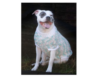 3 Sizes for Medium sized dogs Crochet Dog Sweater Coat in ARAN Yarn **PDF Instant Download** Pattern ONLY