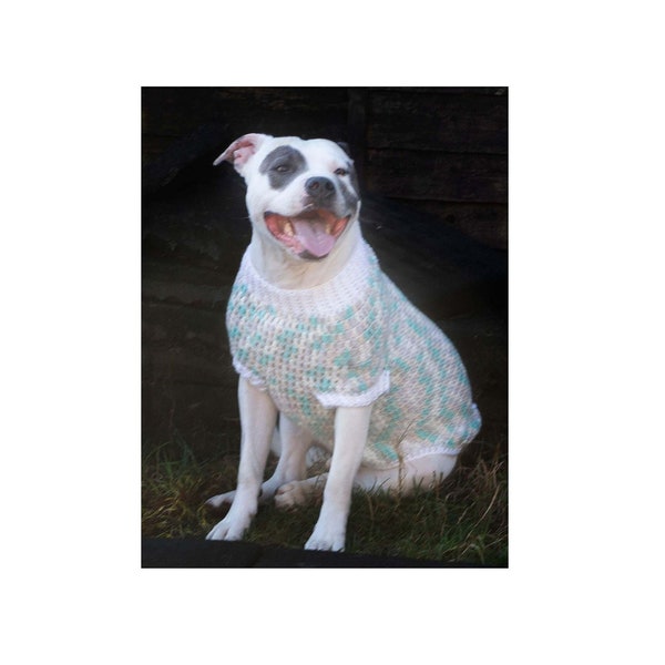 3 Sizes for Medium sized dogs Crochet Dog Sweater Coat in ARAN Yarn **PDF Instant Download** Pattern ONLY