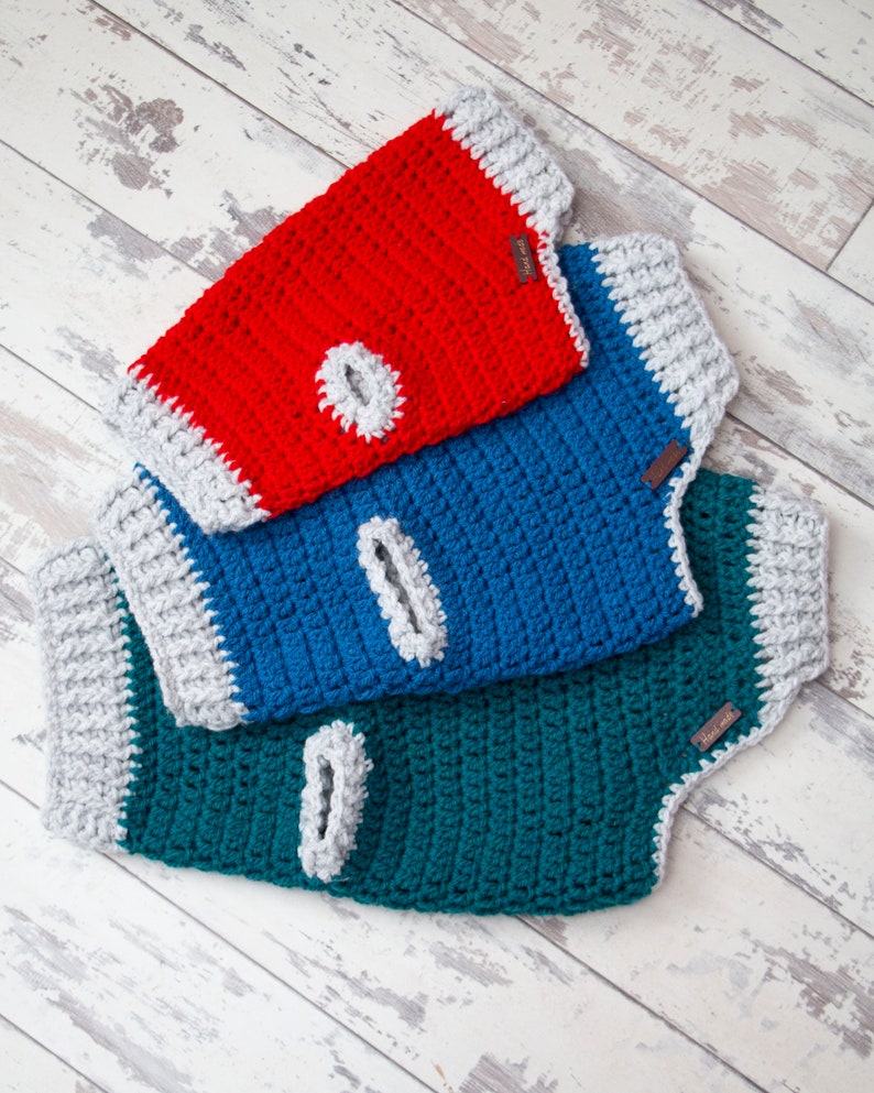 3 Sizes Crochet Dog Sweater/Coat in ARAN Yarn PDF Instant Download Pattern ONLY image 10