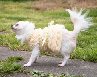 3 Sizes Crochet Dog dress in aran Yarn **PDF Instant Download** Pattern ONLY