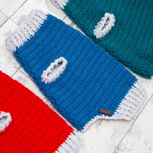 3 Sizes Crochet Dog Sweater/Coat in ARAN Yarn PDF Instant Download Pattern ONLY image 9