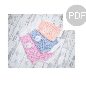 3 patrones de suéteres de ganchillo para perros/gatos de tamaño pequeño a mediano en hilo DK **Descarga instantánea en PDF** SOLO el patrón