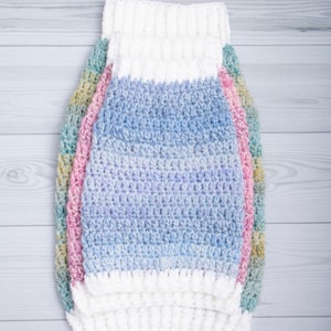3 Sizes Crochet Dog Sweater/Coat in ARAN Yarn PDF Instant Download Pattern ONLY image 4