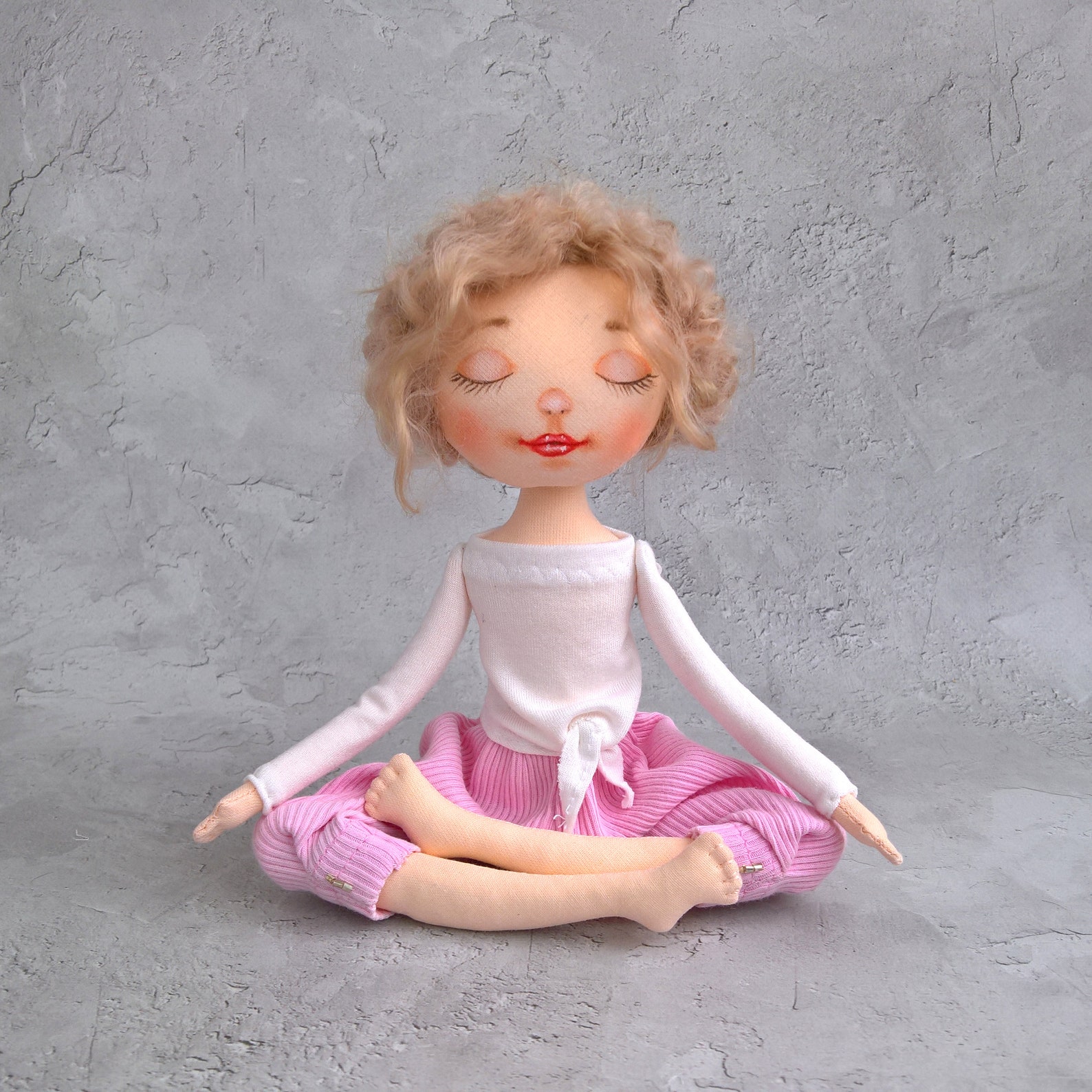 Personal order Rag doll Yoga movable doll good gift for Etsy