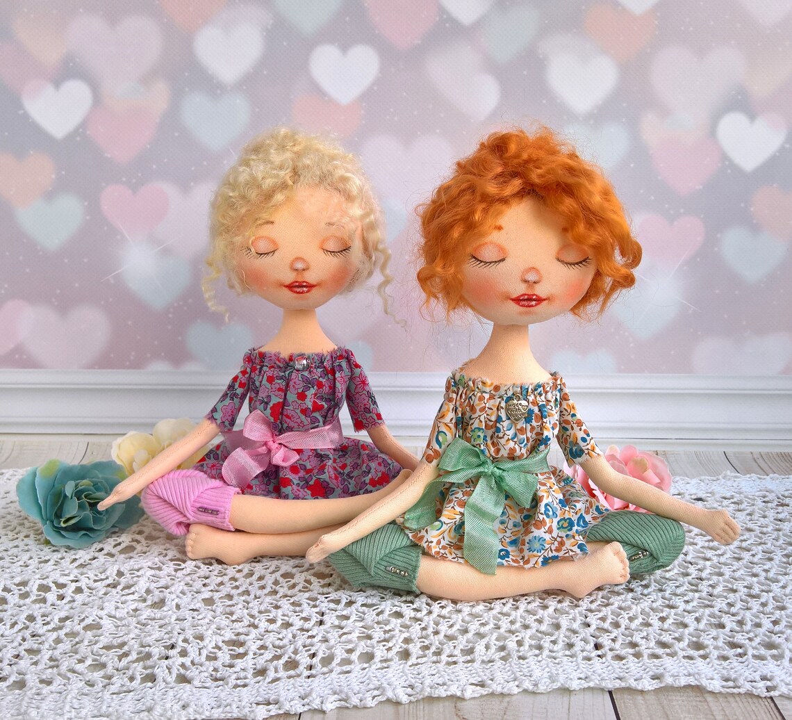 Personal order Rag doll Yoga movable doll good gift for Etsy