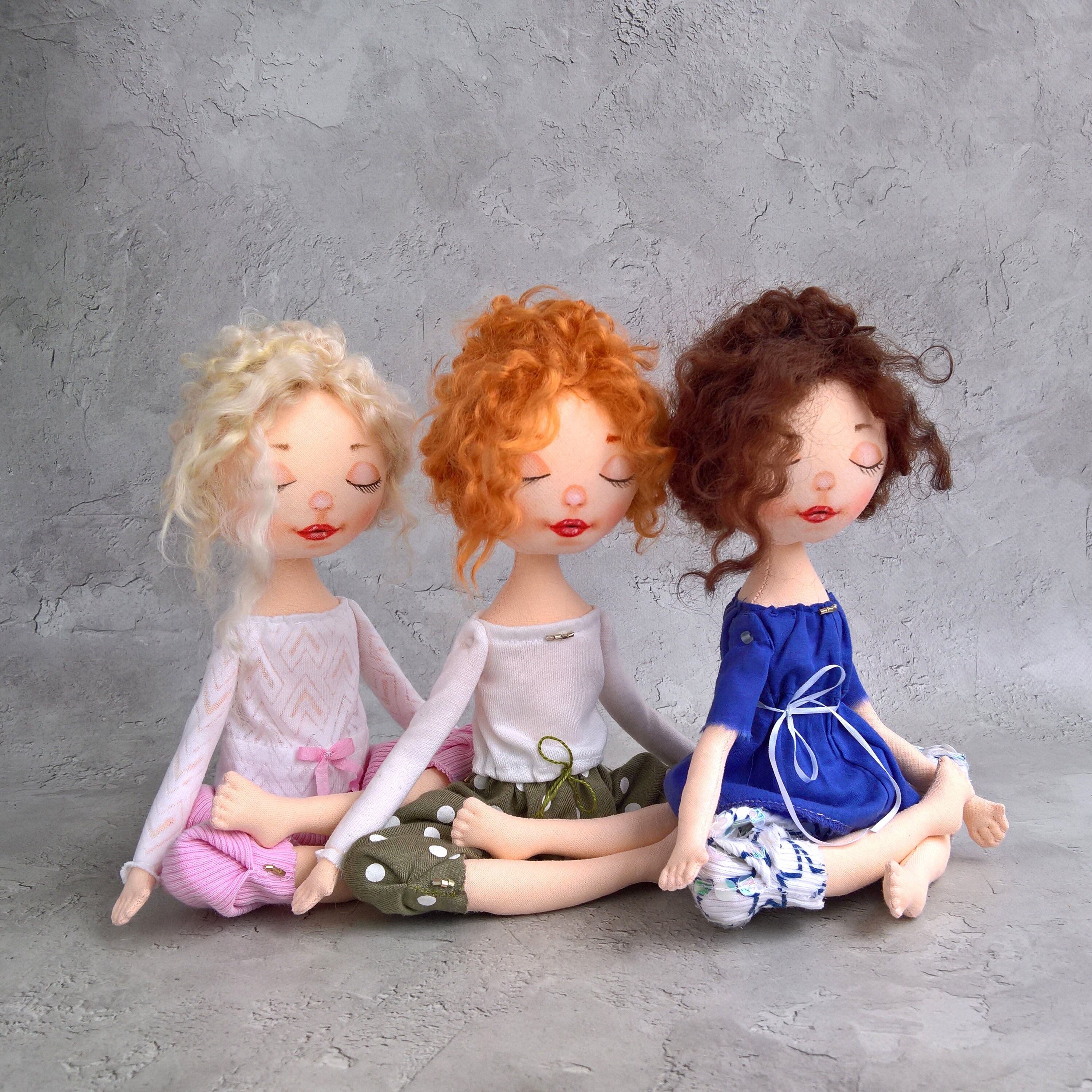 Personal order Rag doll Yoga movable doll good gift for Etsy