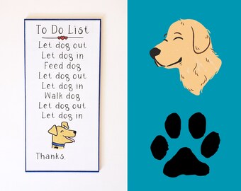Dog To Do List Personalized Sign