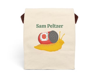 Personalized Snail Soup Canvas Lunch Bag | Hand-Drawn Foodie Illustration