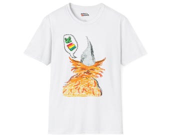 Orange Cat Conspiracy Theorist T-Shirt: Hand Drawn Frogs Gay Water Design