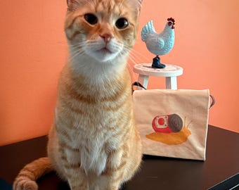 Snail Soup Lunch Bag, Canvas Tote with Strap, Food Lover Gift