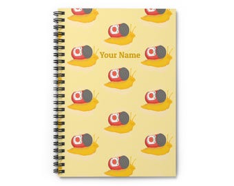 Personalized Snail Tomato Soup Spiral Notebook – Whimsical Journal for Notes
