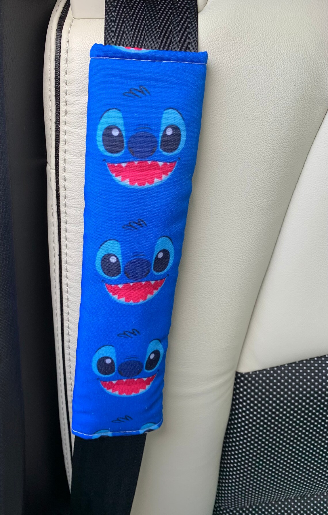 Disneys Stitch Car Seat belt pad Etsy