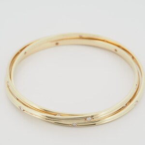 Cartier Trinity Constellation Bangle Bracelet 1ct Diamonds Yellow Gold image 3