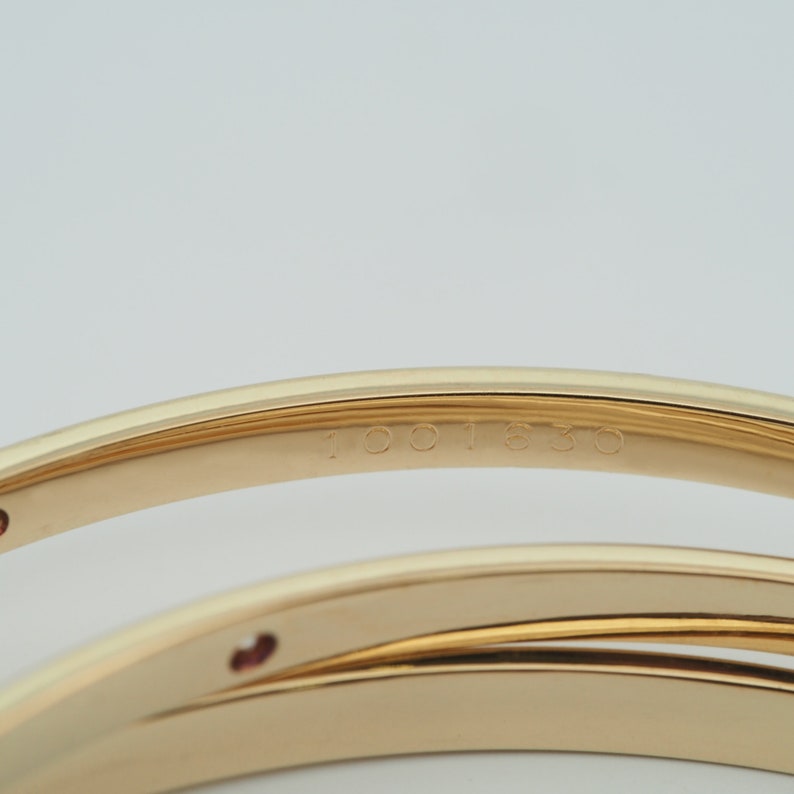 Cartier Trinity Constellation Bangle Bracelet 1ct Diamonds Yellow Gold image 9