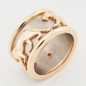 Cartier Walking Panther Mahango Ring WG / YG 52 image 3