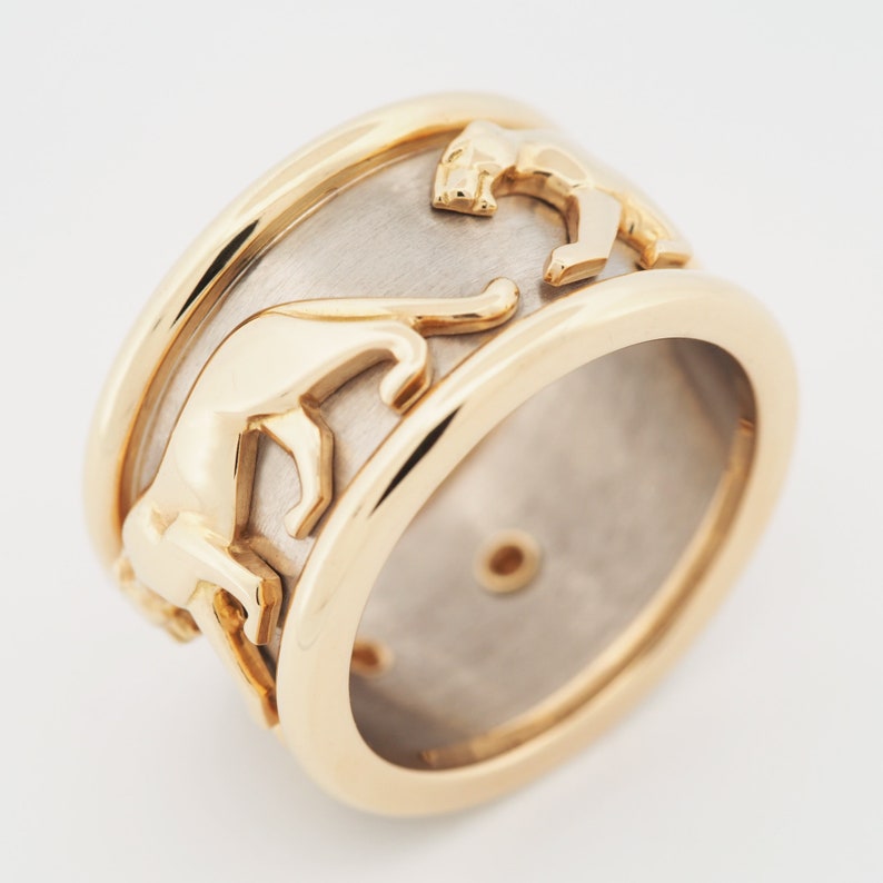 Cartier Walking Panther Mahango Ring WG / YG 52 image 3