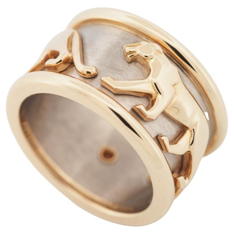 Cartier Walking Panther Mahango Ring WG / YG 52 image 1
