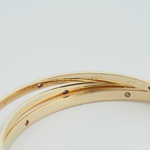 Cartier Trinity Constellation Bangle Bracelet 1ct Diamonds Yellow Gold image 5