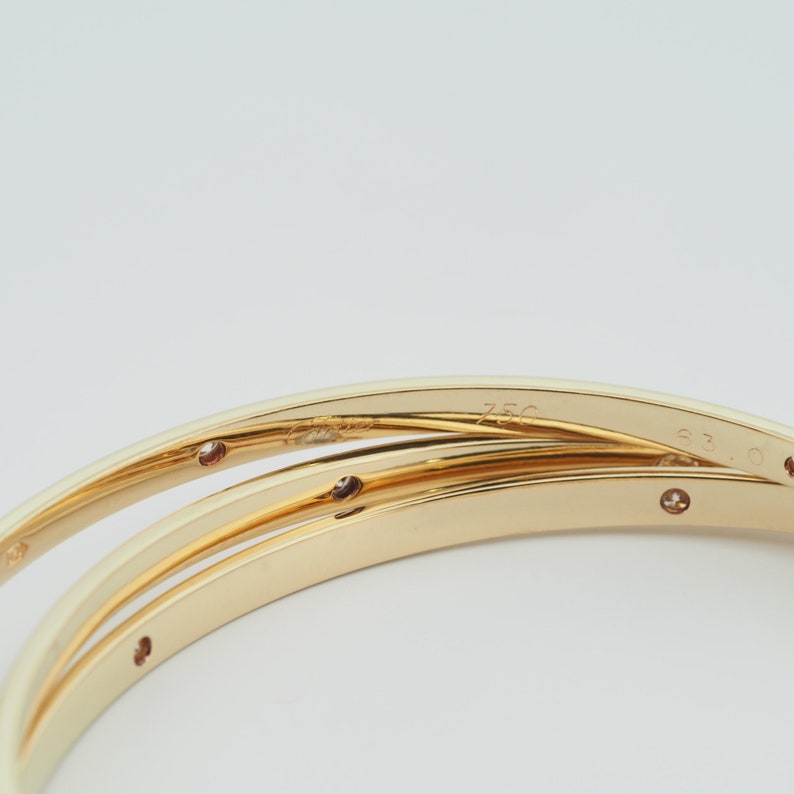 Cartier Trinity Constellation Bangle Bracelet 1ct Diamonds Yellow Gold image 5