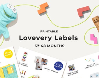 37-48 Months | Printable Lovevery Labels