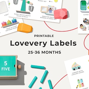 25-36 maanden | Afdrukbare Lovevery-labels