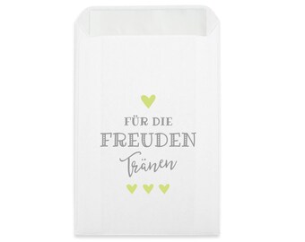 Tears of joy handkerchief covers - printed packaging for wedding handkerchief