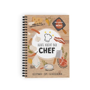 Rezeptbuch A5 zum Selberschreiben - Ringbuch mit Register und Schutzcover