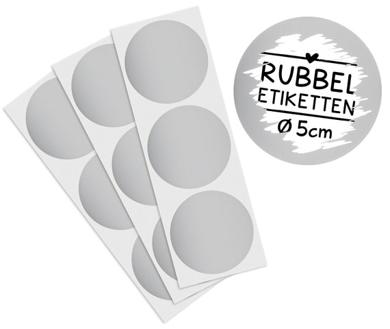 50 Scratch off Labels to Stick On, Silver Round 5 Cm Scratch off Stickers 