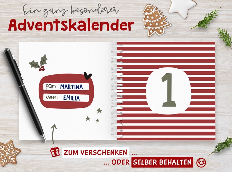 Adventskalender Büchlein für mehr Achtsamkeit und Selbstliebe in der Adventszeit Bild 2