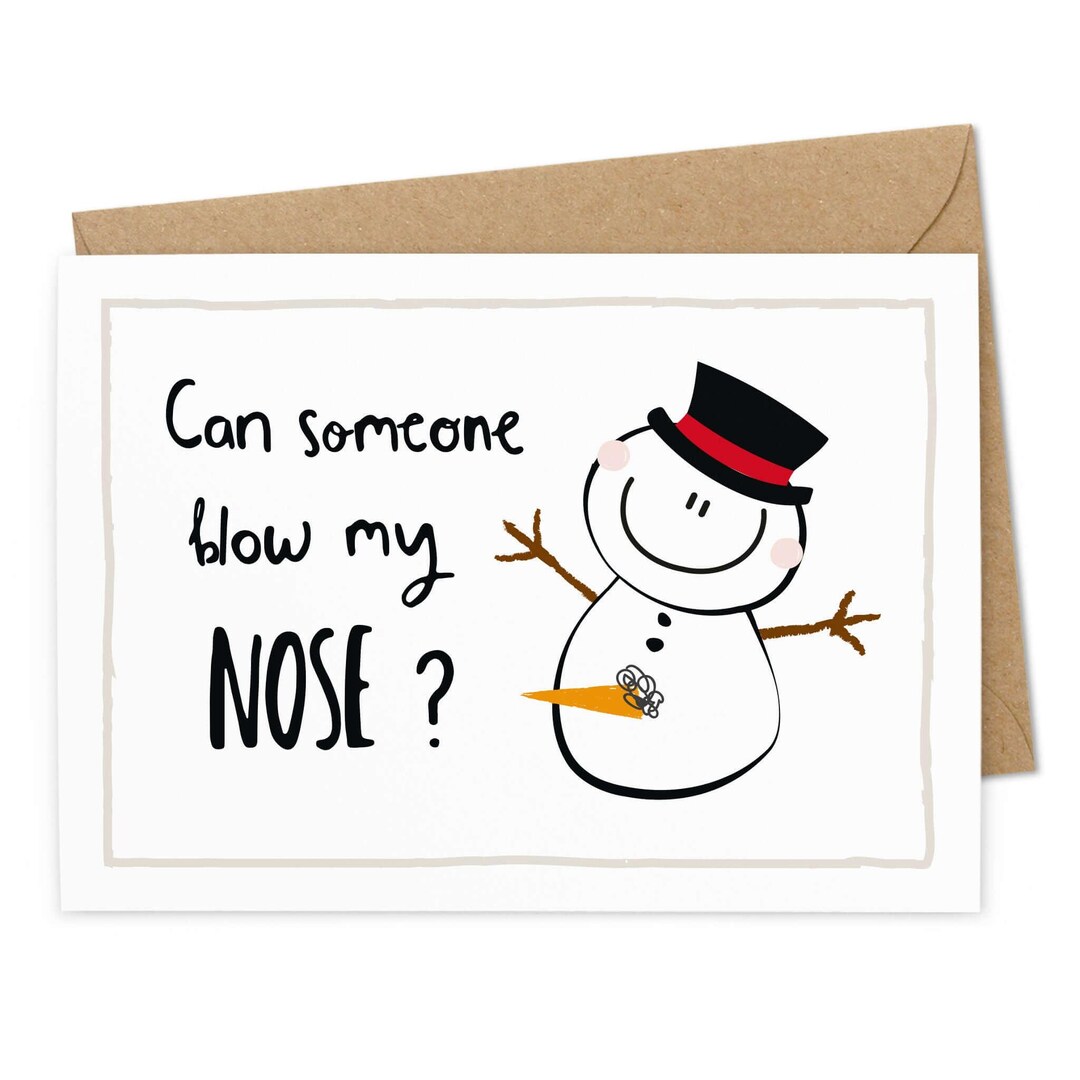 Funny Christmas Card Snowman – Funny Christmas Greeting Card With ...