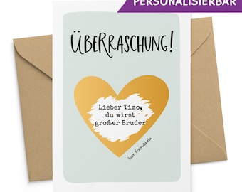 Rubbelkarte personalisierbar Rubbelgutschein Rubbellos mit Umschlag