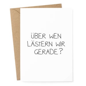 Karte "Lästern" mit Umschlag lustige Postkarte Freundin Arbeitskollege