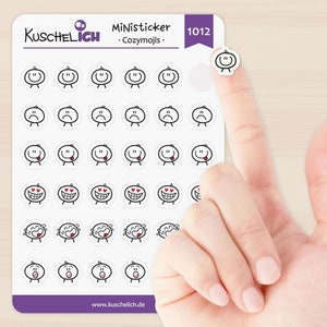 Cozymojis Planner Sticker – Emotionale Mini-Sticker für Kalender & Bullet Journal – Matte Oberfläche – Made in Germany