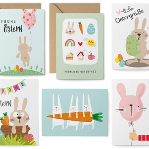 Postkarten Ostern Set Osterkarten Grußkarten mit Umschlag