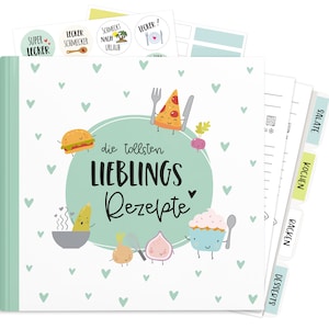 Rezeptordner zum Selberschreiben CozyBook Lieblingsrezepte Komplett-Set Rezeptbuch