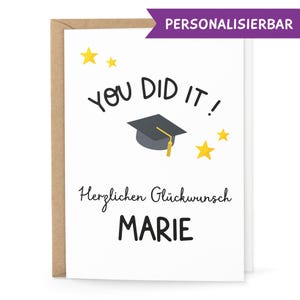 Karte Abschluss personalisiert Bachelor Studium Master Examen