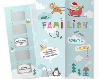 Scratch-off Advent calendar – 24 Christmas challenges for the whole family