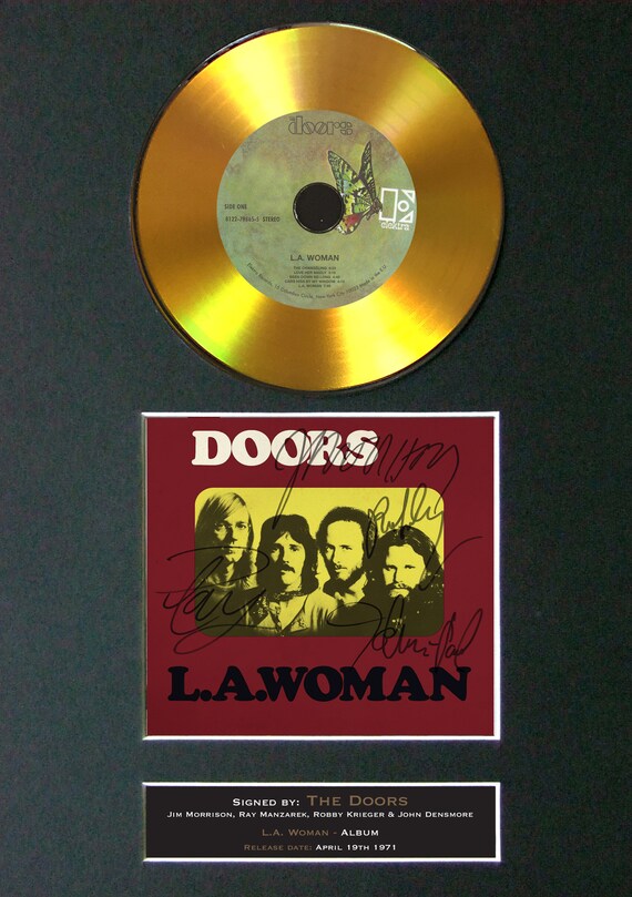 Gold Disc 145 The Doors La Woman Mounted Cd Signed Photo Etsy