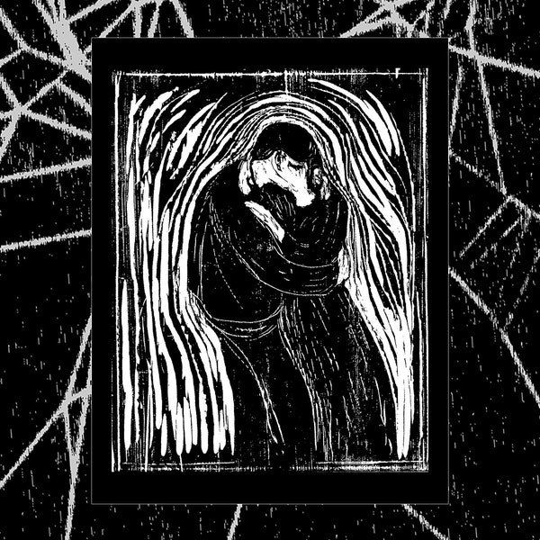 Edvard Munch -  "The Kiss" Back Patch / Tapestry