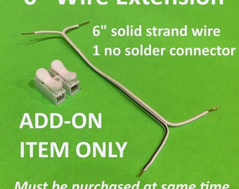 ALL Video Doorbell Wire extension Kit! includes connector and 6 inches extra wire. PreAssembled SUPER EASY. Two clicks and Done! Add-On item
