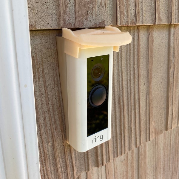 The "Hoodee"  Rain and Glare protection Canopy Hood/Roof for Ring Pro Doorbell [4 Colors]