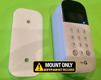 Chamberlain MyQ video keyboard 20 degree angle mount to fix camera angle on garage fascia board.