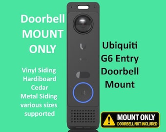 Ubiquiti UNifi Protect G6 Entry video doorbell Mount for Vinyl, Hardi board, Aluminum, Cedar