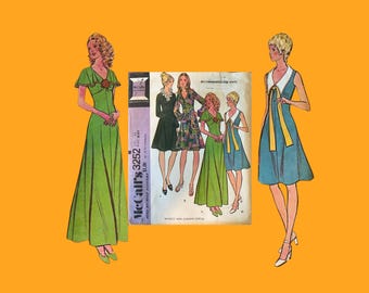 1972 Classic McCalls Pattern #3252, Four Dress Pattern, Size 11, Cut Complete